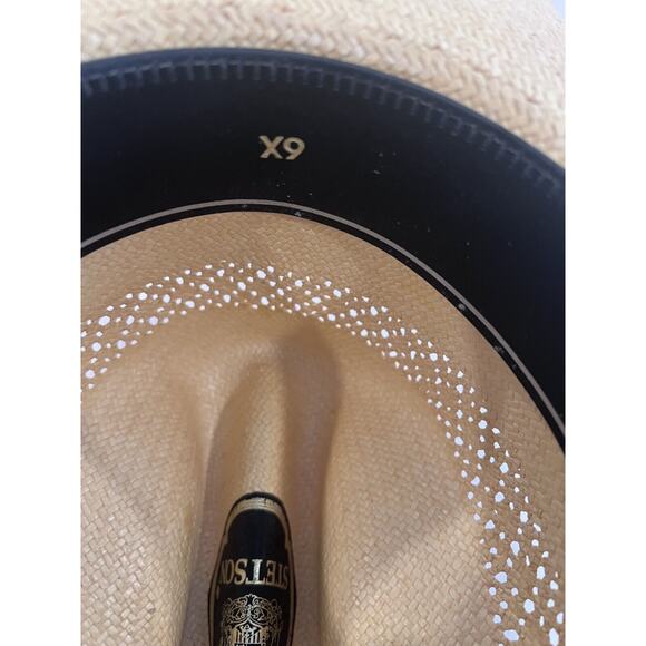 Stetson Rattlesnake Straw Cowboy Rattle Included Hat Size 6 7/8 - 55 6X - Picture 11 of 16